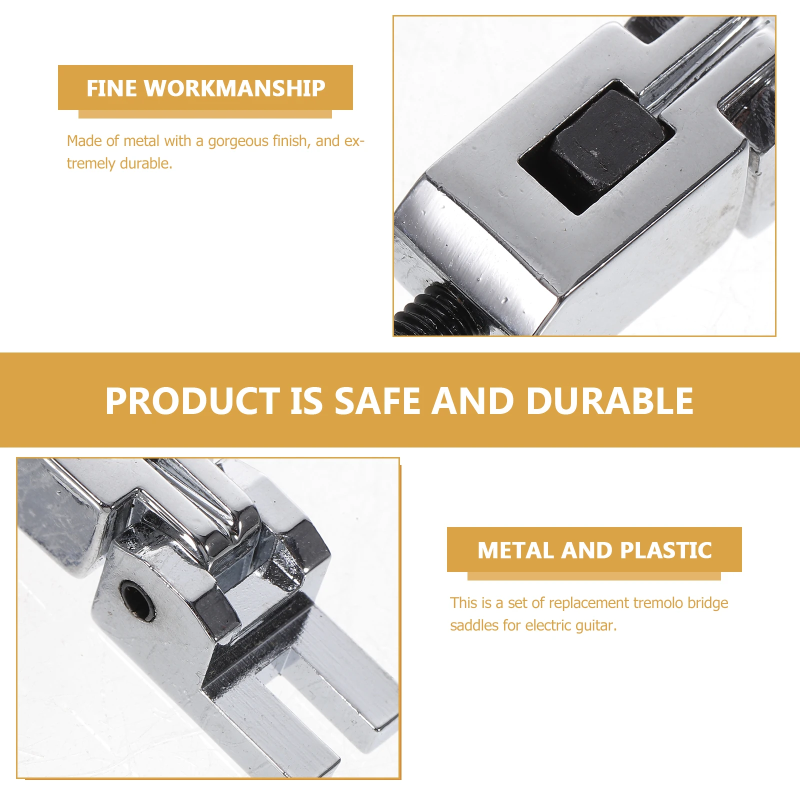 

6 PCS/ Double-shake Silver Saddle Saddles Compatible Lock Guitar Tremolo Stabilizer Locking Systyem Electric Bridge Block