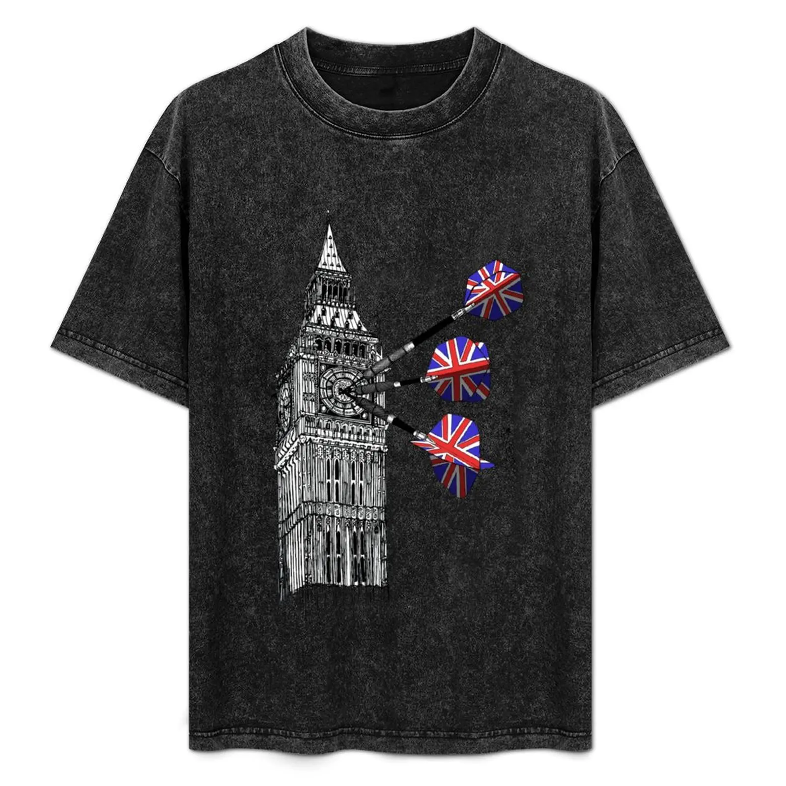 

Big Ben Bullseye Dart Board T-Shirt summer 2025 boys whites mens graphic t-shirts anime