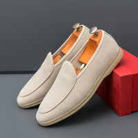 Loro*p Men's Loafers Soft Bottom Flat Casual Slip-on Shoes Suitable For Men Women Comfortable Breathable Summer Walking Shoes