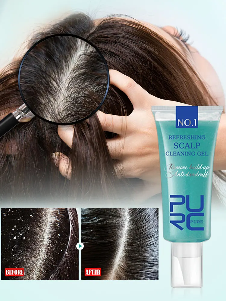 

Отшелушивающий шампунь и кондиционер для ухода за волосами для мужчин и женщин 60 мл