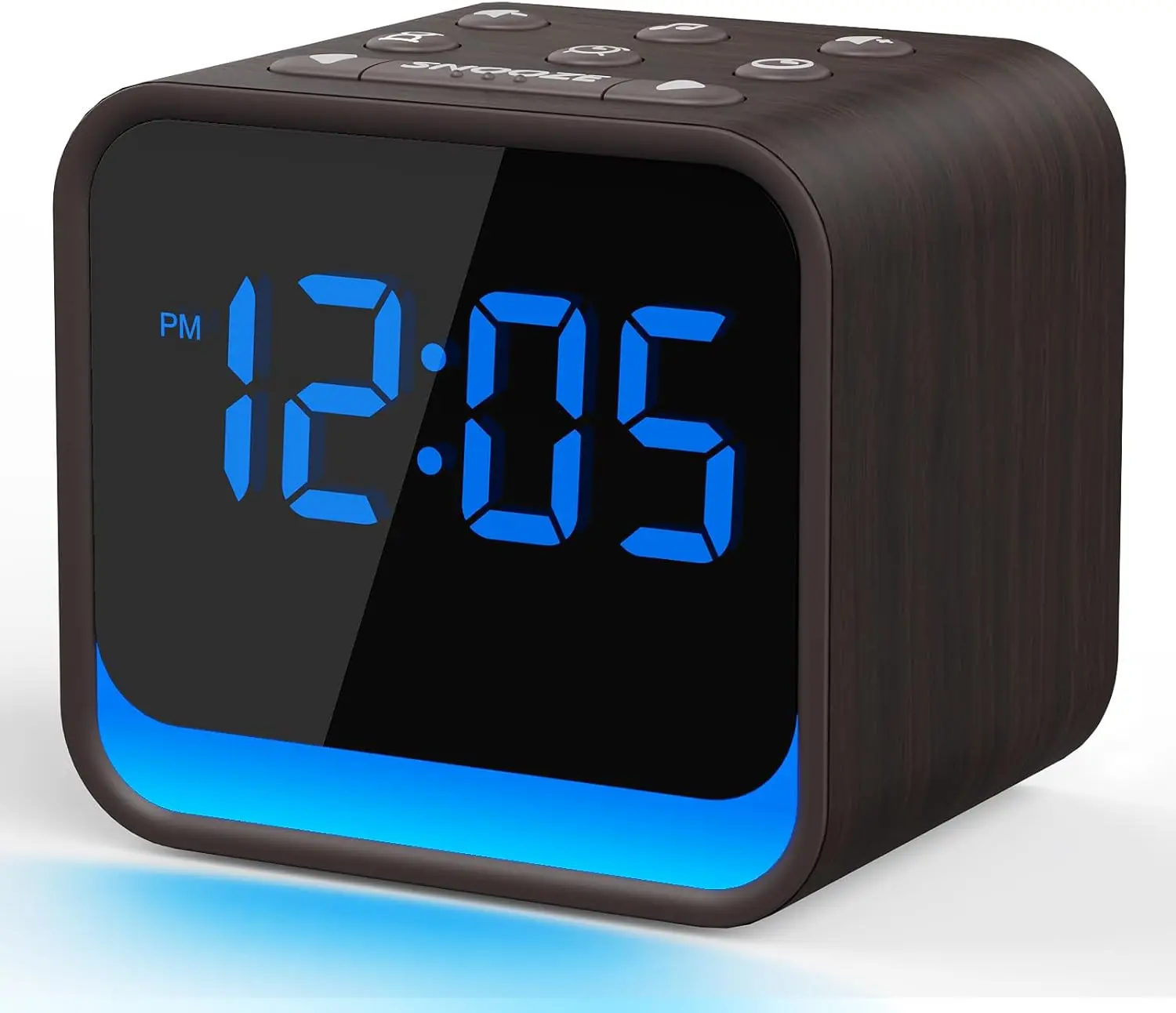 

Wooden Sound Machine Alarm Clock with Birdsong and White Noise for Gentle Wake-Up and Better Sleep