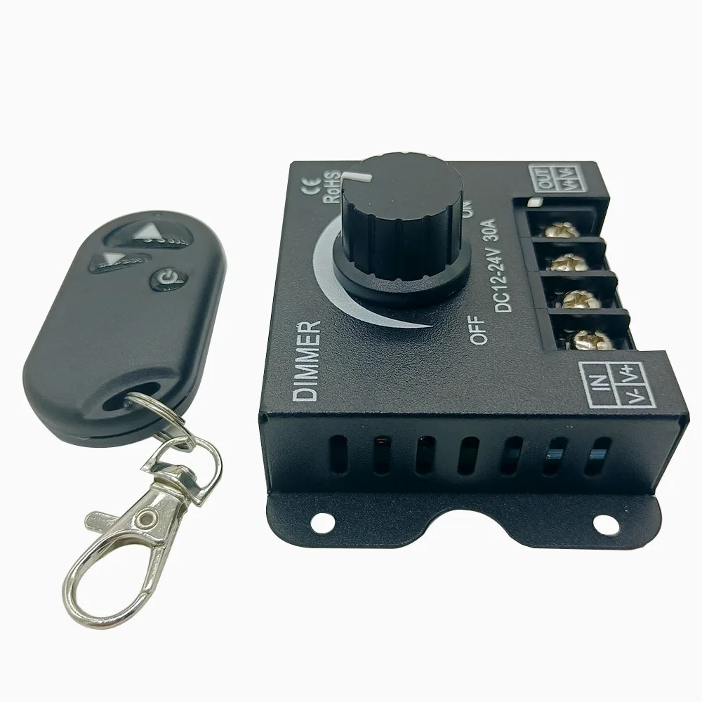 New 8A/30A LED Dimming Switch Light Tape Controller And 3Key / 11Key Wireless Remote for DC12V-24V Single Color LED Strip Dimmer