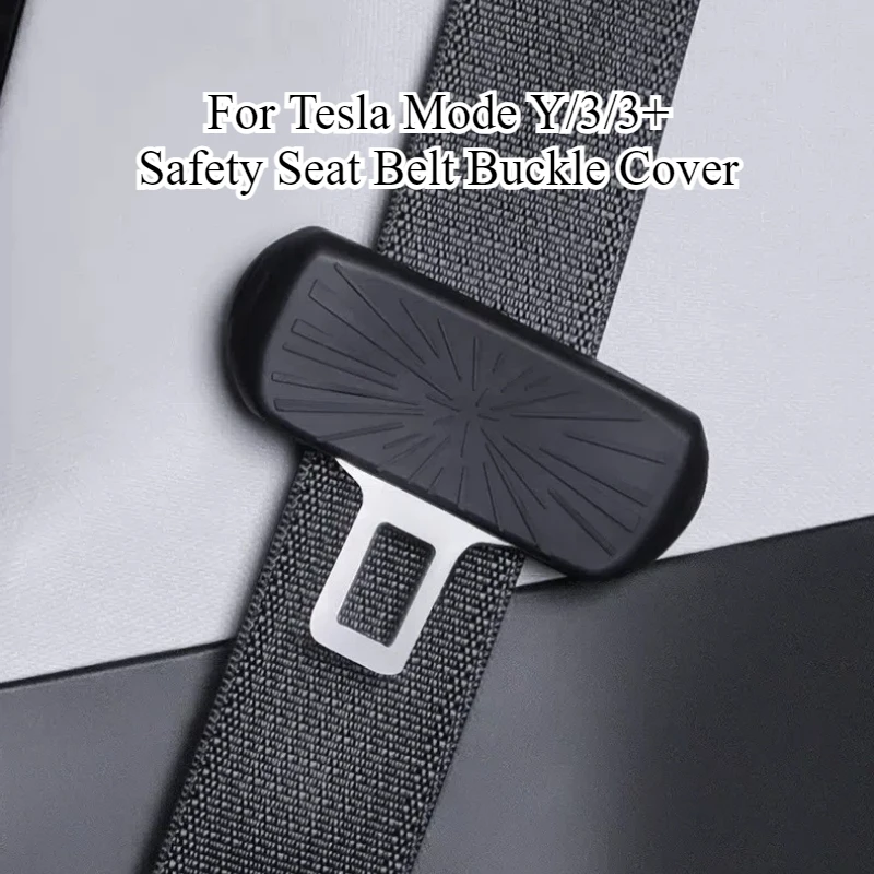 

For Tesla Model Y LAUNCH/Juniper/3+ Silicone Case Seat Belt Buckle Head Shell Car Safety Seat Belt Buckle Cover Car Accessories