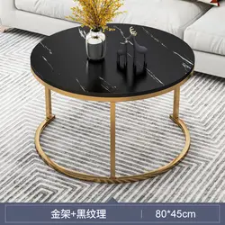 1PC Nordic Circular Coffee Table Household Living Room Side Table Creative Tea Table Light Luxury Round Table