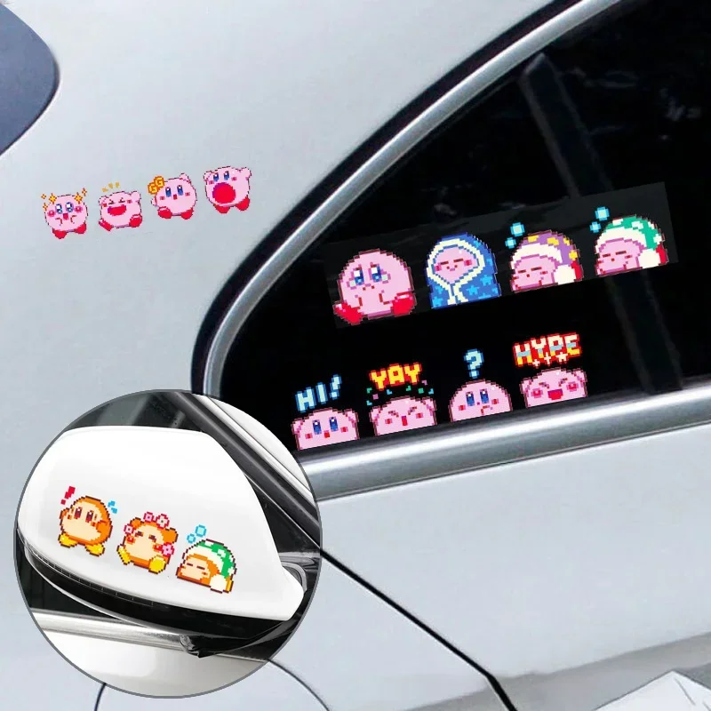 Kirby Car Sticker Motorcycle Anime Car Accessories Stickers Cute Flaw Covering Waterproof Decoration Cars Door DIY Ornament Gift