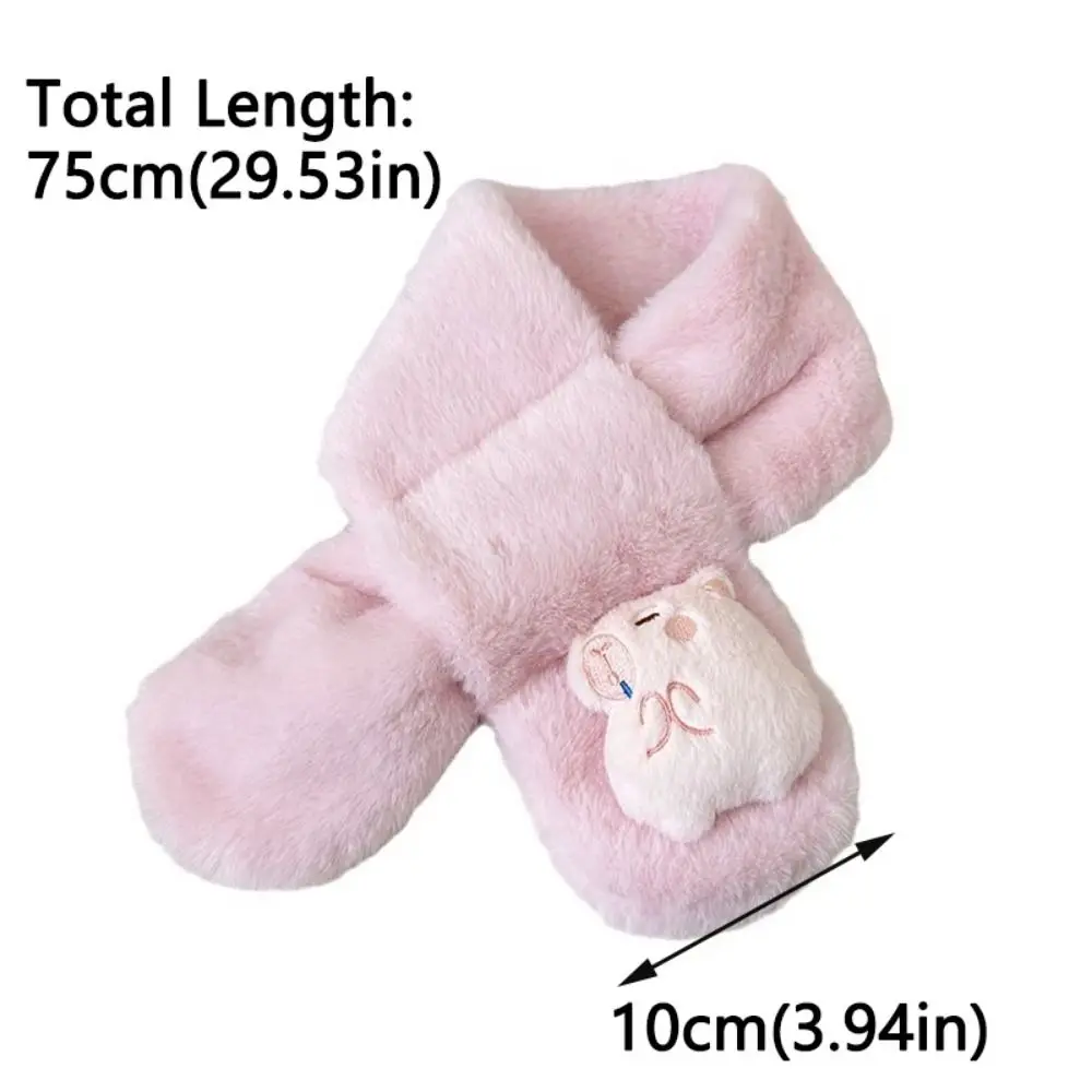 2 stücke Kawaii Kapibala Plüsch Schal Nachahmung Kaninchen Fell Kapibala Geformt Kreuz Hals Wärmer Thicked Warm Halten Warme Halstuch mädchen