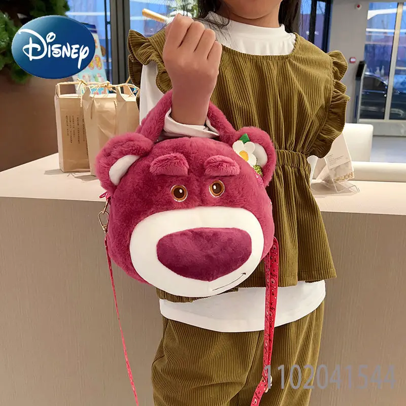 Disney Crossbody Bag for Girl Women Cute Cartoon Lotso Shoulder Bag Ladies Handbags Luxury Designer Tote