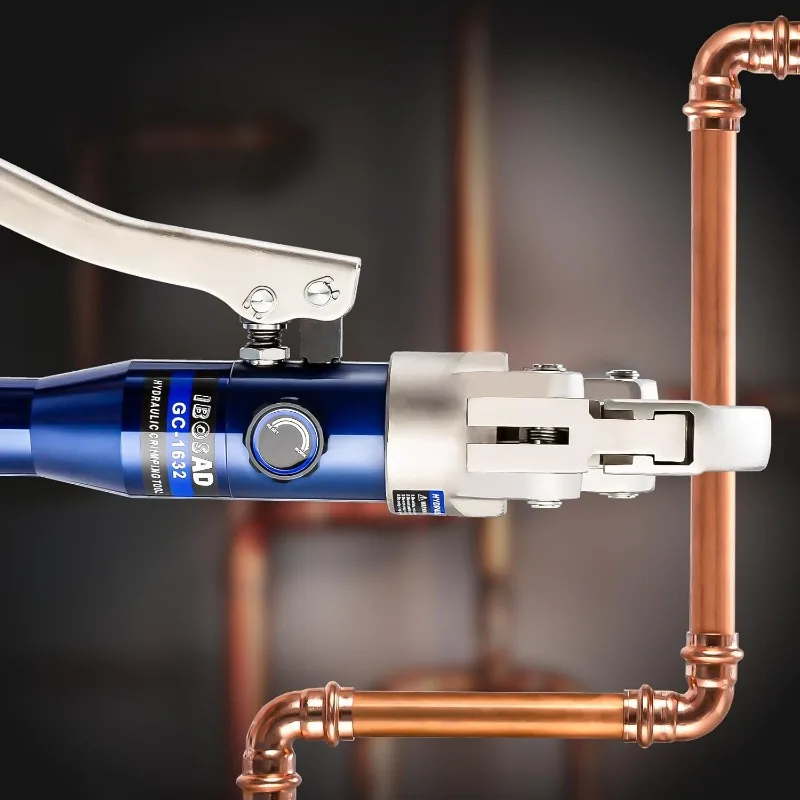 Alat Crimping Pipa Tembaga IBOSAD untuk Fitting Pipa Tembaga dengan Rahang 1/2 inci, 3/4 inci, dan 1 inci, Tang Tekan Pipa Tembaga, Wi