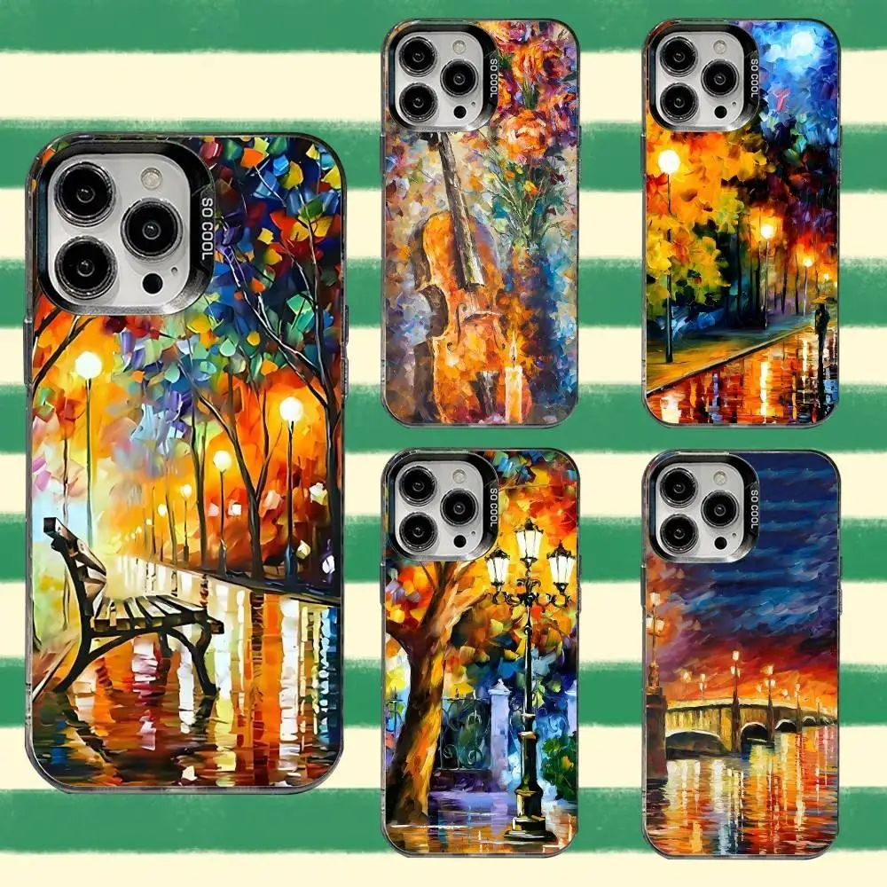 

Art L-Leonid Afremov Paintings Phone Case For iPhone 16,15,14,13,12,11,8,7,Pro,Max,Plus,Mini,XS,SE Anti Fall Black Matte Hard