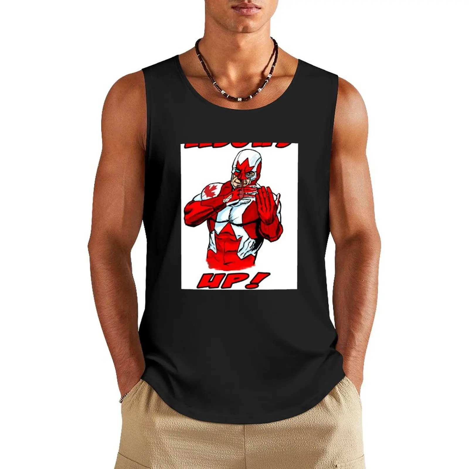 

Elbows Up! Tank Top gym shirt men men clothes summer clothes for men anime