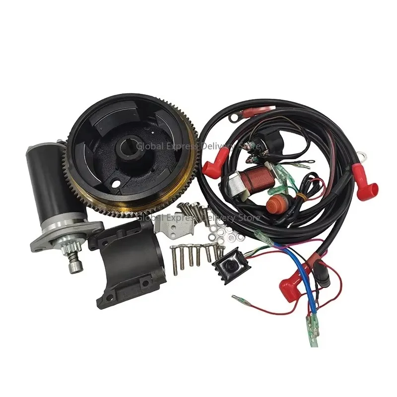 

Outboard Electric Starter Kit 63V-85550-0 Compatible Two-stroke 9.9-15 #682-81800-11 682-81822-43-94 6G1-81941-00
