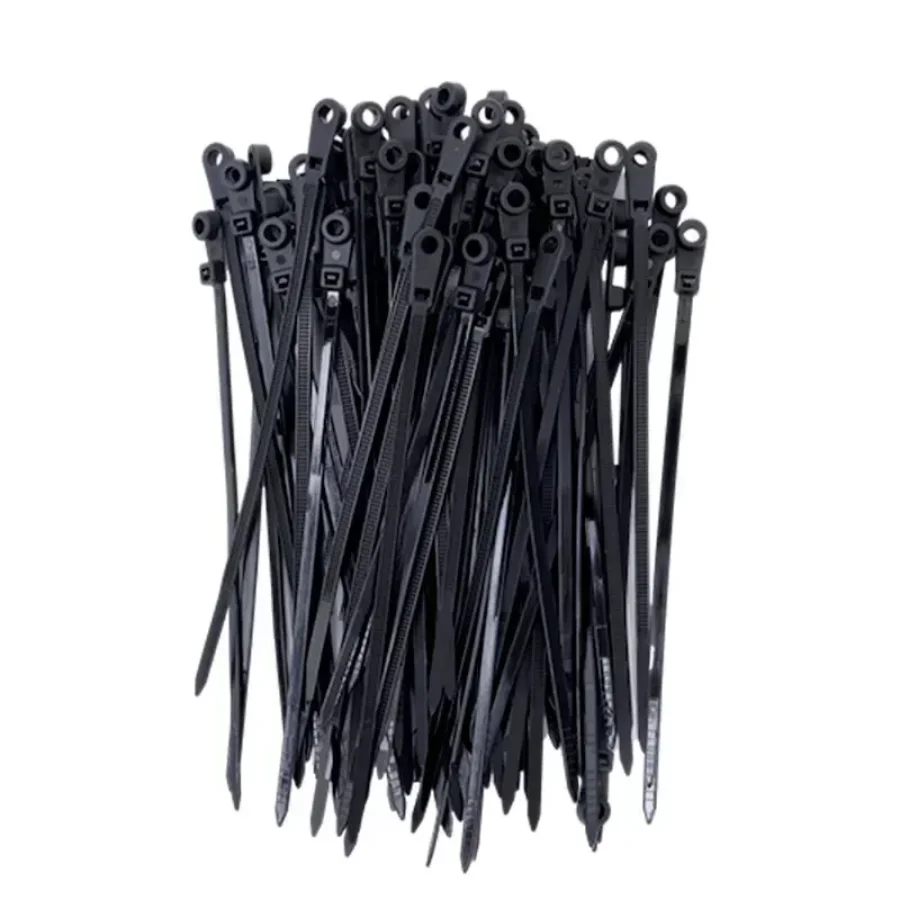 

300/100PCS Screw Hole Cable Ties Reusable Fixed Nylon Cable Ties Self-locking Cord Ties Straps Fastening Loop Office Organizer