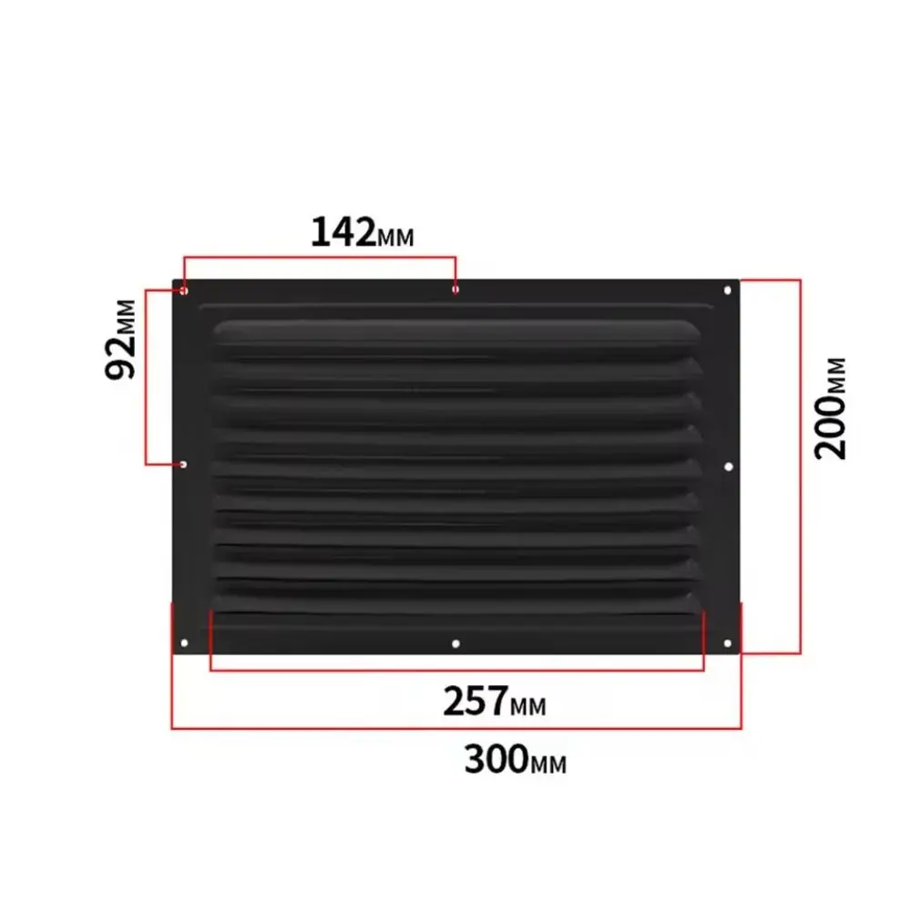 Aluminum Alloy Air Vent Grille Air System Net Cover Screen Exhaust Outlet Window Square Vent Metal 100/150/200/250/300/400mm - view 4