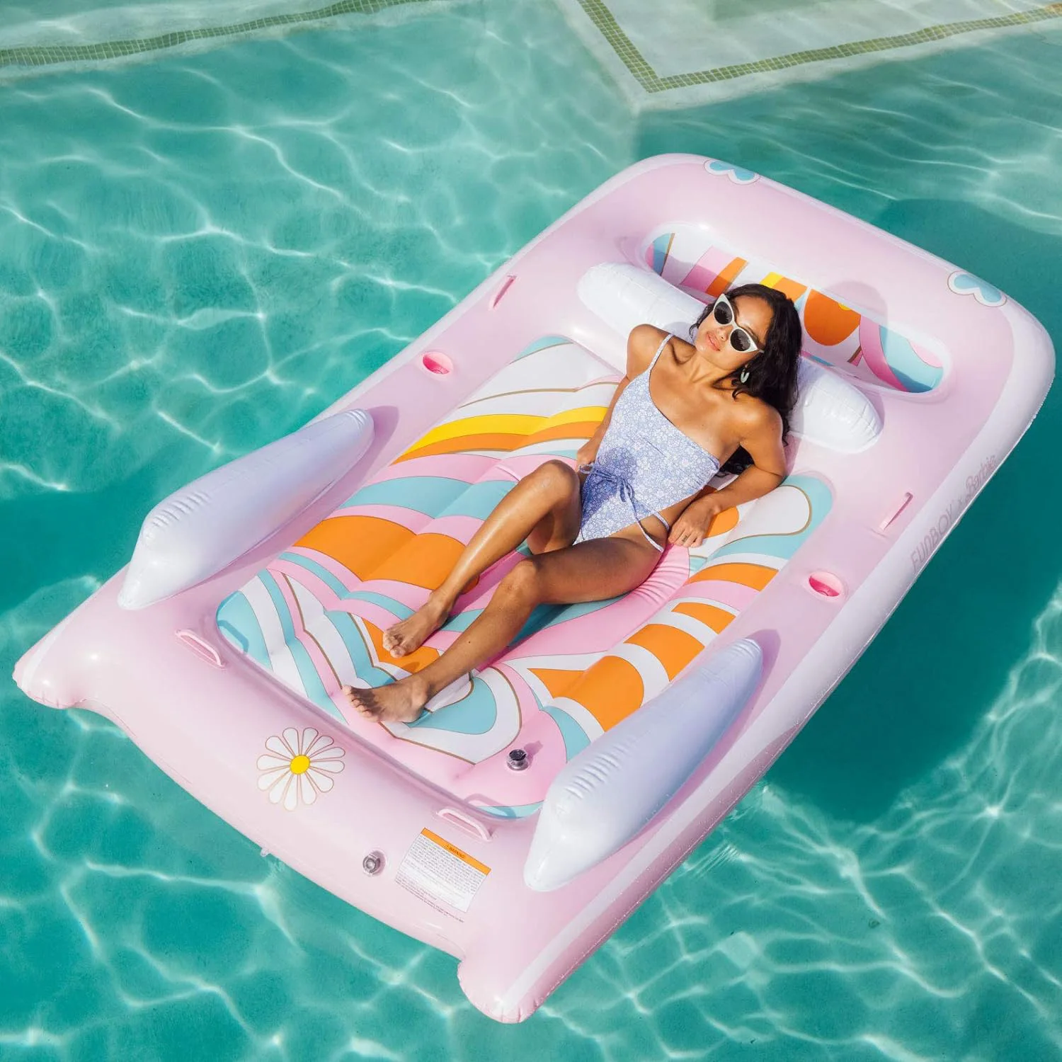 Water Inflatable Floating Row Amazon E-commerce Inflatable Water Floating Bed Swimming Pool Adult Inflatable Floating Mat