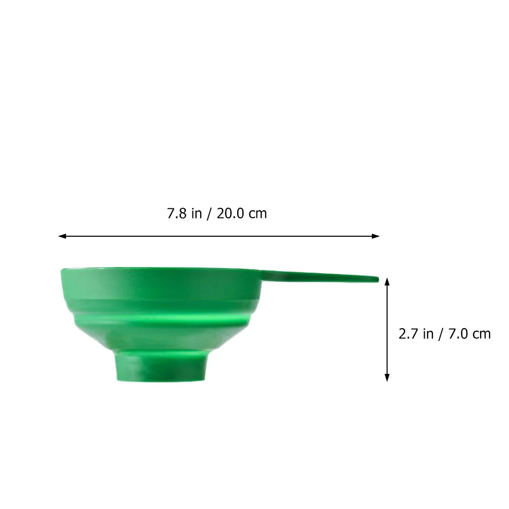 

2pcs Plastic Funnel Silicone Collapsible Foldable For Liquid Resistant Odorless Tool Liquids Dry