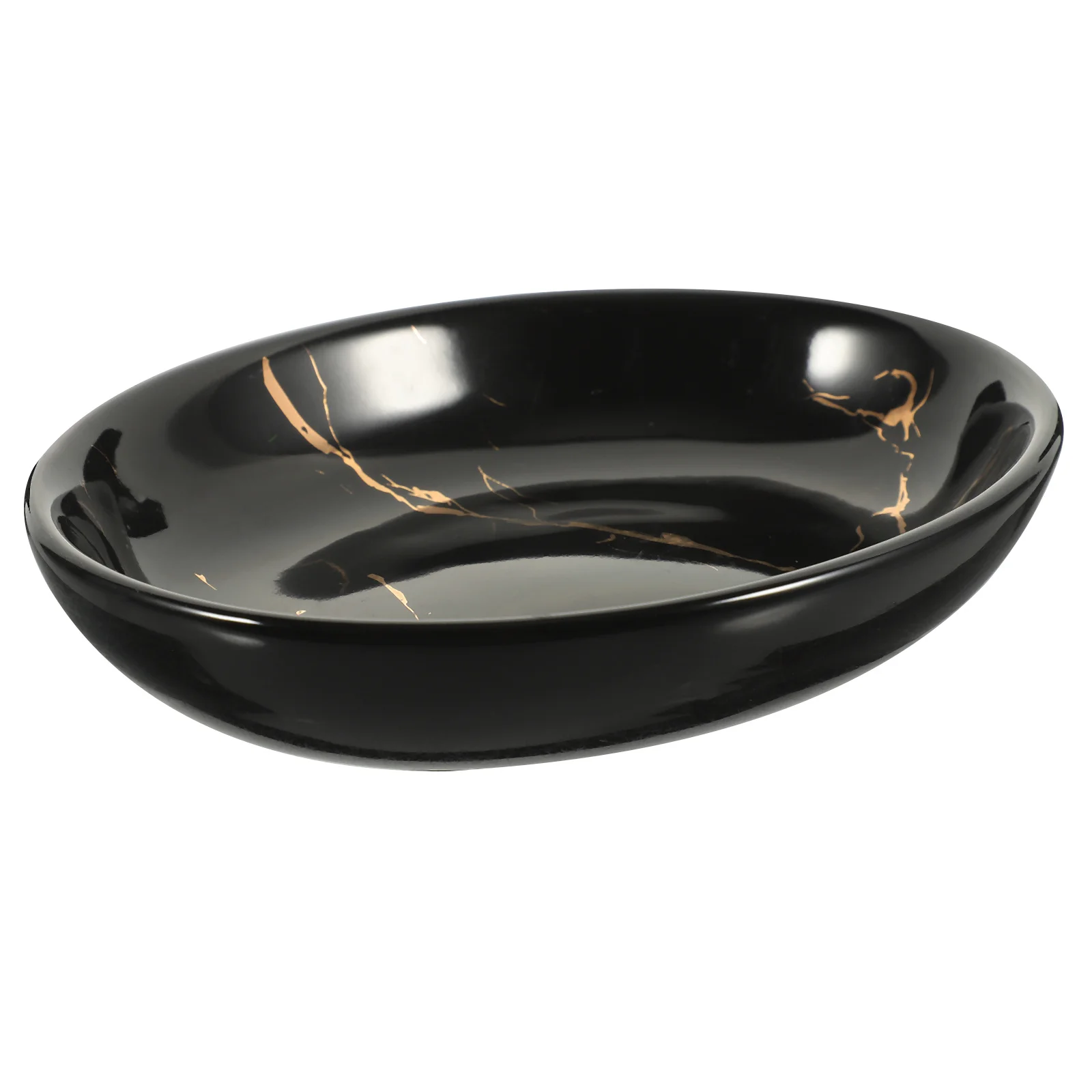 

Ceramic Bar Soap Dish Marbled Finish Non-Scratch Surface for Bathroom Sink Shower Bathtub Kitchen Decorative Soap Tray Holder