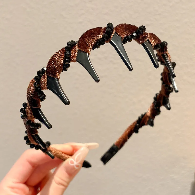 

Elegant Fabric Headband for Women, High Cranial Pressure Headband for Washing Face, New Style Hair Accessory, 2025 Black, High-End Feel