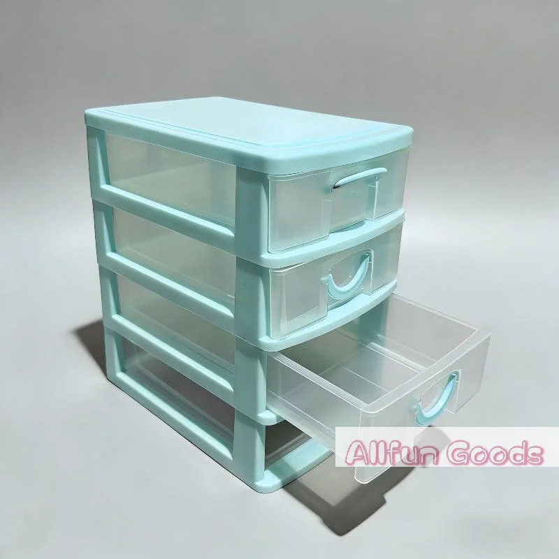 [TG835]1 Set Transparent Earring Organizer Box 4-Layer Drawer-Style Jewelry Storage Box Rhinestone Storage Case For Home Use