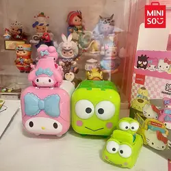 Funny Vehicle Family Series Miniso Blind Box Kuromi Pompompurin Hello Kitty Keroppi badbadbadtz Maru Action Figure Toys Doll Gift