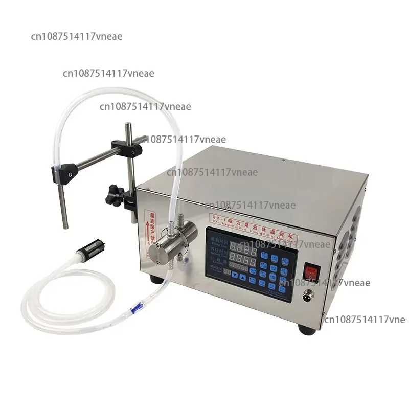 آلة تعبئة السوائل بالمضخة المغناطيسية آلة تعبئة زيت المذيبات الصغيرة شبه الأوتوماتيكية #1