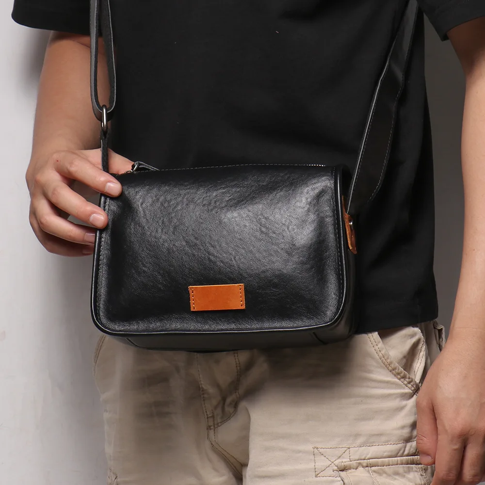 حقيبة كتف جلدية أصلية للرجال حقائب كروس عادية عالية الجودة فاخرة حقيبة رافعة صغيرة حقائب ساع الركاب اليومية Segurка #2