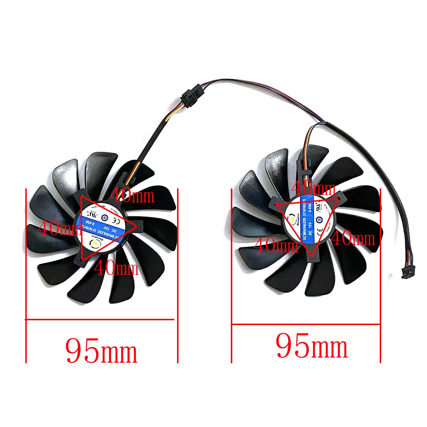 New 95MM 4PIN CF1010U12S RTX3070 GPU Fan for Zotac Gaming RTX 3070 AMP Holo Graphics Card Fan