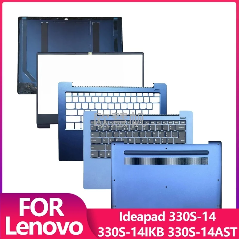 T For Ideapad 330S-14 330S-14IKB 330S-14AST Laptops Screen Case LCD Back Cover/Front Frame/Hinges/Palmrest/Bottom Case Blue