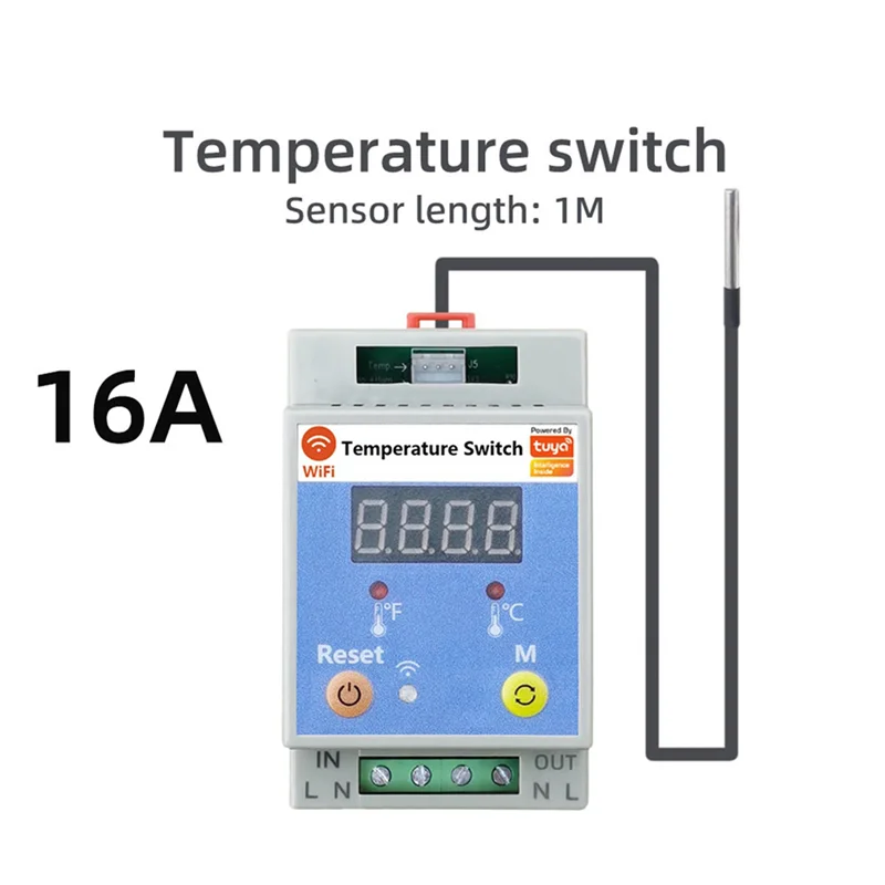ABMF-2X Tuya Wi-Fi переключатель температуры таймер контроль температуры переключатель управления через приложение 16A