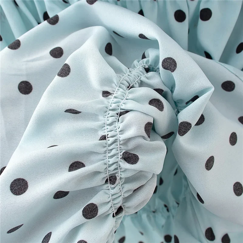 Women Summer Sexy Strapless Sleeveless Print Polka Dot Short Tops Sexy Boho Beach Crop Tops y2k 2024 Club High Street Streetwear