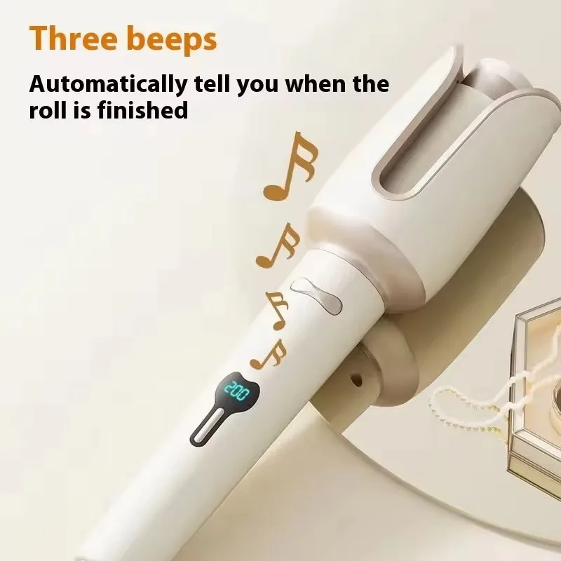 Electric Anti‑Tangle Auto‑Rotating Hair Curler 32mm, 4‑Level Temperature Adjustment Hair Styling Tool