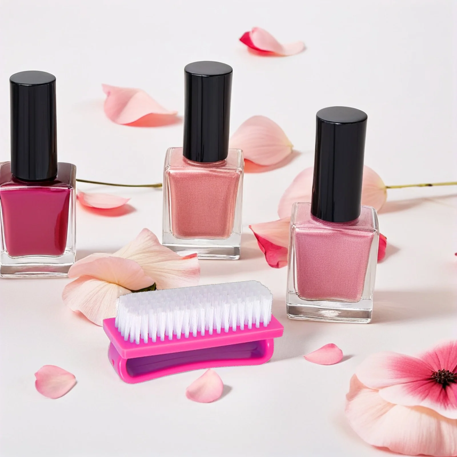 

4 шт., щетка для ногтей с тонкой зернистой щетиной, легкая, портативная, для очистки ногтей от пыли, домашний маникюрный инструмент, скруббер для ногтей