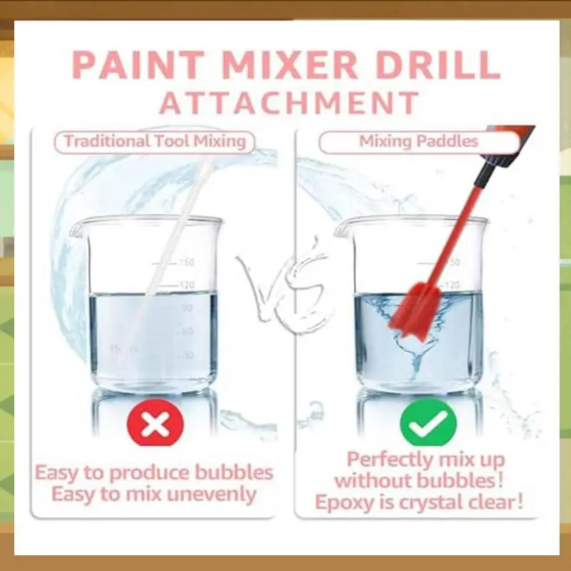 

20 PCS Paint Mixer Drill Attachment, Paint Stirrer For Drill, Red Helix Paint Mixer Resin Mixer Epoxy Paddles For Mixing Resin-B