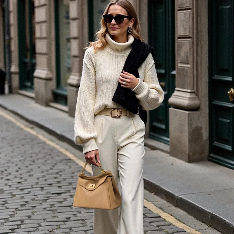 

JW PEI Pillow Bag, Lock Clasp Handbag, Shoulder Bag, Crossbody Bag, Versatile Women's Bag, Small Square Bag, Spring