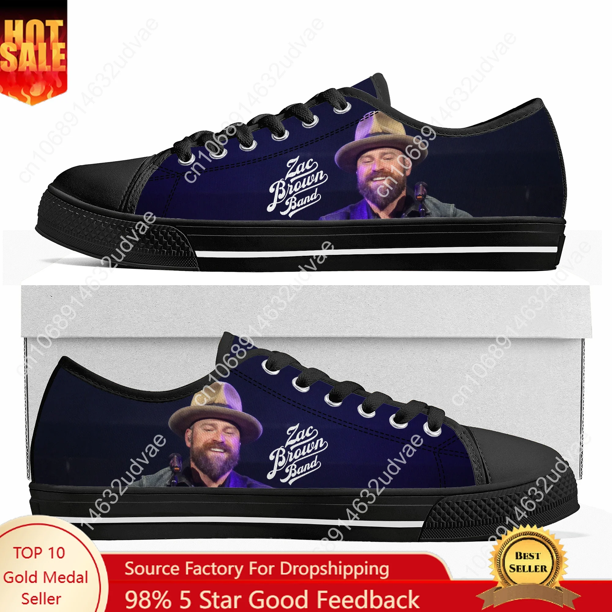 

Zac Brown Low Top High Top Sneakers Mens Womens Teenager High Quality Canvas Sneaker 3D Print Casual Shoes Personalized Shoe