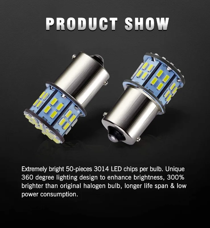 ملحقات لمبة LED البحرية Antline RV، 12V BA15S 1156 1141 والمزيد، مجموعة قيمة مكونة من 20 قطعة مع شريحة 50-SMD 3014 لإضاءة القبة الداخلية #2