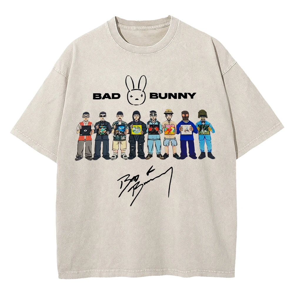 

Футболка Bad Bunny Debí Tirar Más Fotos World Tour 2026 мужская, DTMF, с забавной лягушкой, оверсайз, хлопковая, абрикосовая, винтажная, с эффектом потертости