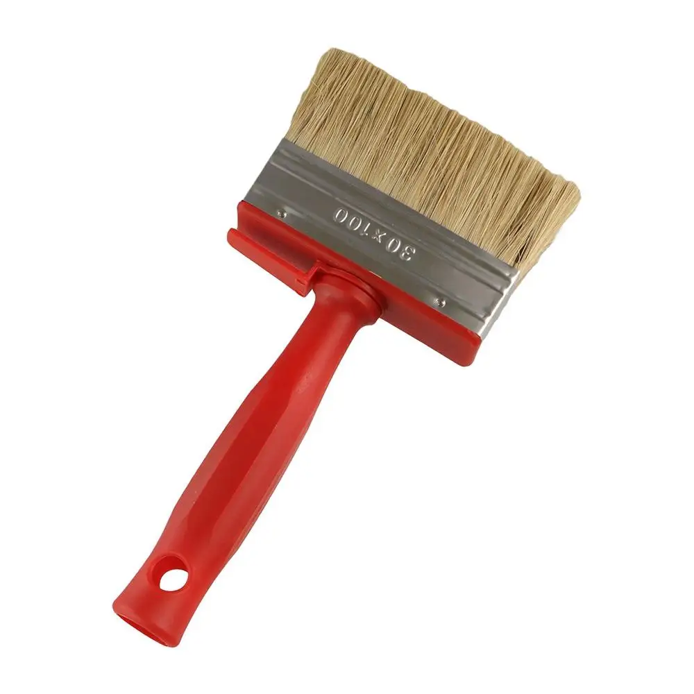 فرشاة طلاء سميكة، مقبض بلاستيكي لتعزيز برشام، أداة تنظيف فرشاة الحائط ذات شعيرات ناعمة، تستخدم أدوات تنظيف الجدار بالتساوي #5