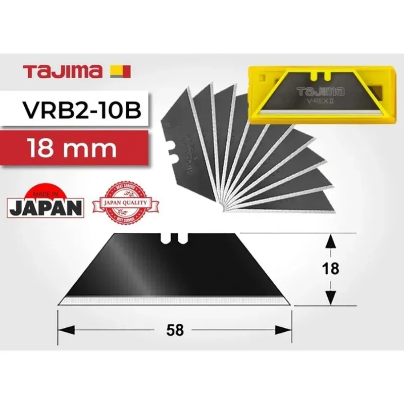 TAJIMA trapezoidal blade 1102-0750 heavy-duty wallpaper carpet film art knife blade VRB2-10B/CHN - view 2