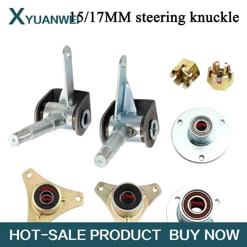 

15mm 17mm 5" 6" DIY Go Kart Steering steering knuckle flange for motorcycle carts, go karts