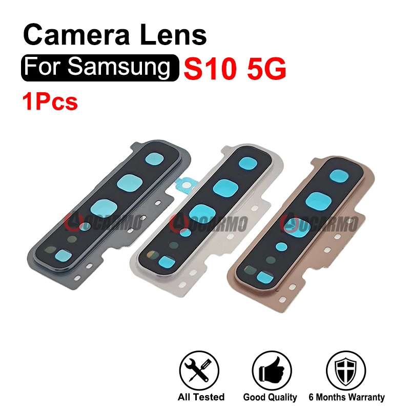 1Pcs For Samsung Galaxy 10 5G Back Camera Lens With Frame Repair Replacement Parts