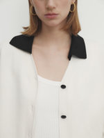 Ethereal MD 2025  massidutti spring new style of Women's casual fashion V-neck knitted cardigan short coat