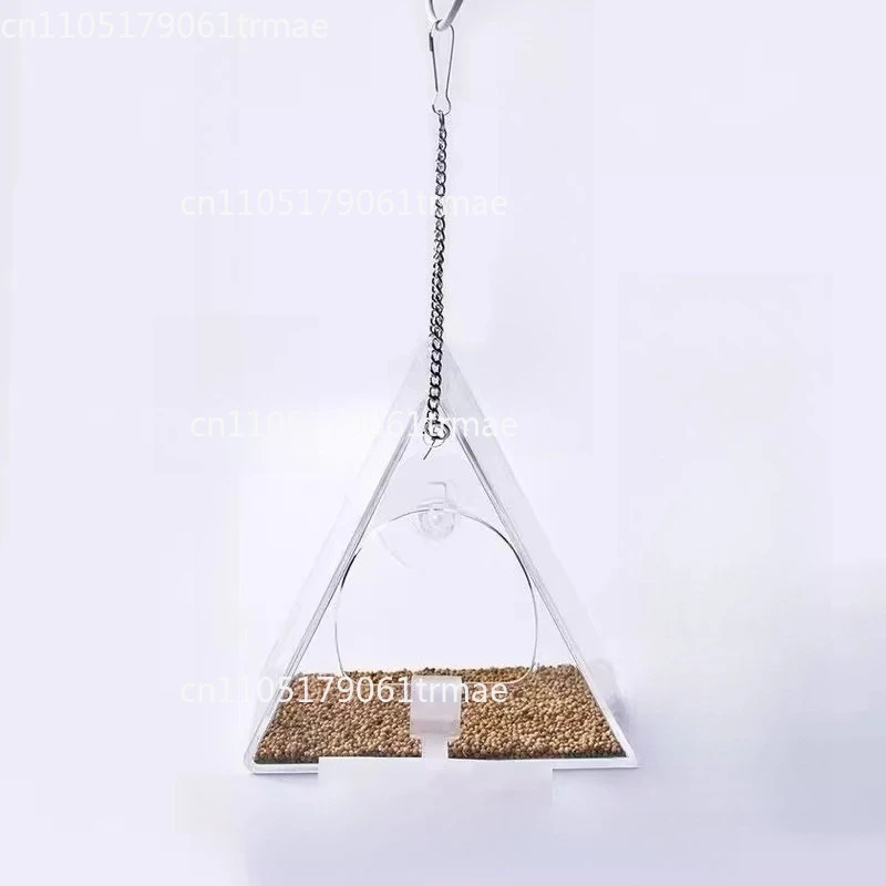 Outdoor bird feeder, outdoor hanging bird feeder in the courtyard, rainproof food box