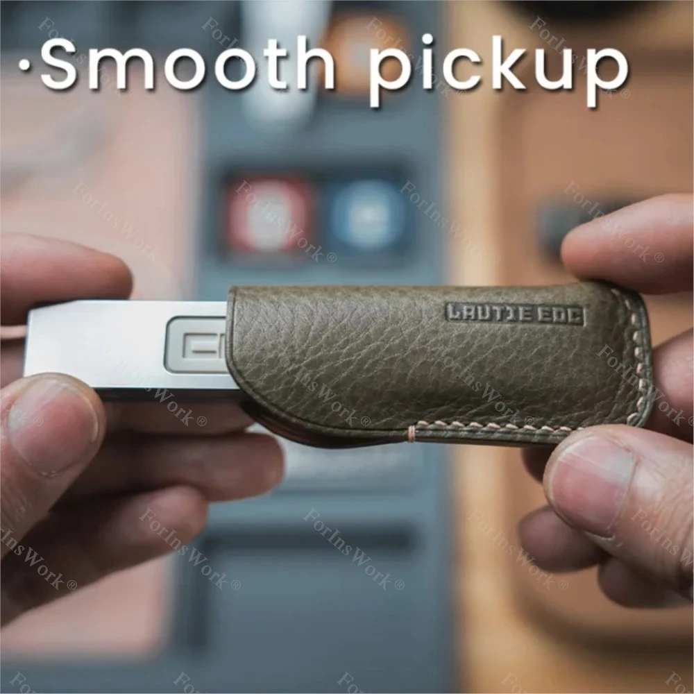 LAUTIE レザースリップショックスライダー収納 DIY アクセサリー EDC アクセサリー金属フィジェット EDC 大人