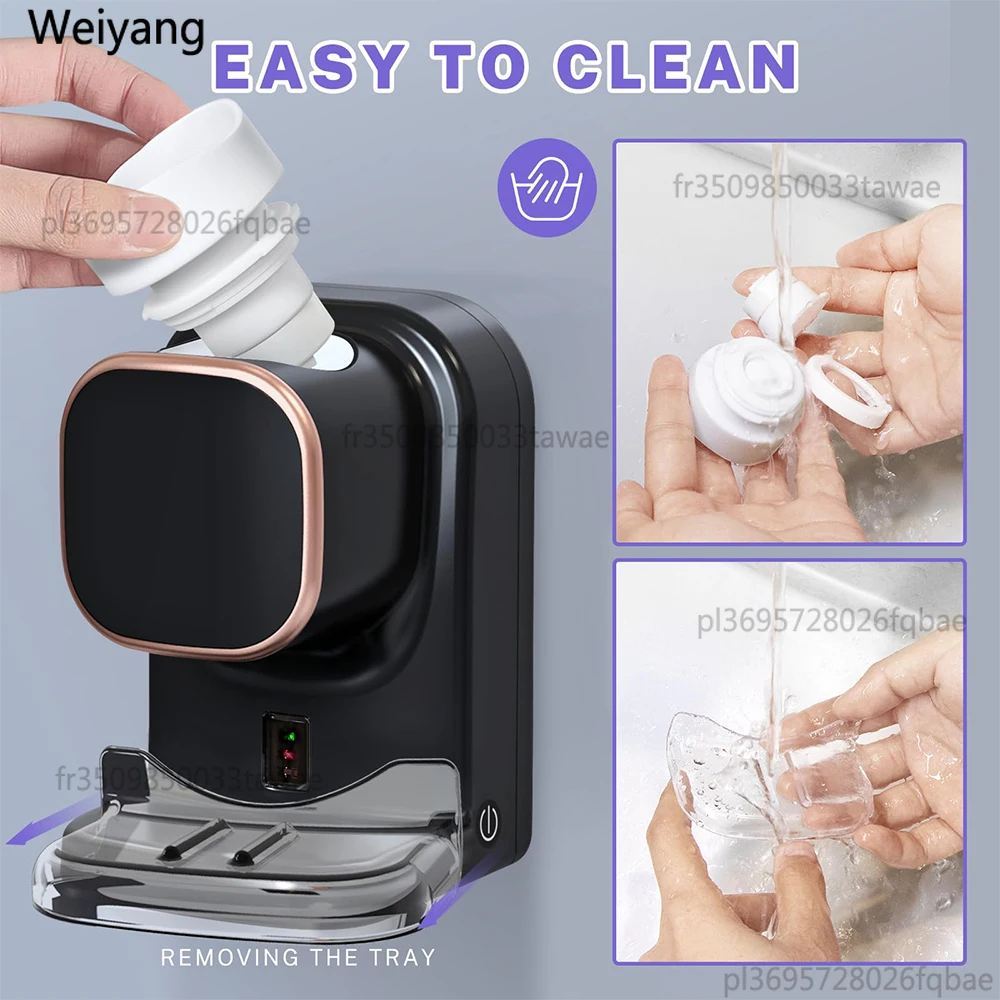 موزع معجون الأسنان الأوتوماتيكي، عصارة معجون الأسنان الكهربائية المثبتة على الحائط للأطفال والكبار للحمام #3