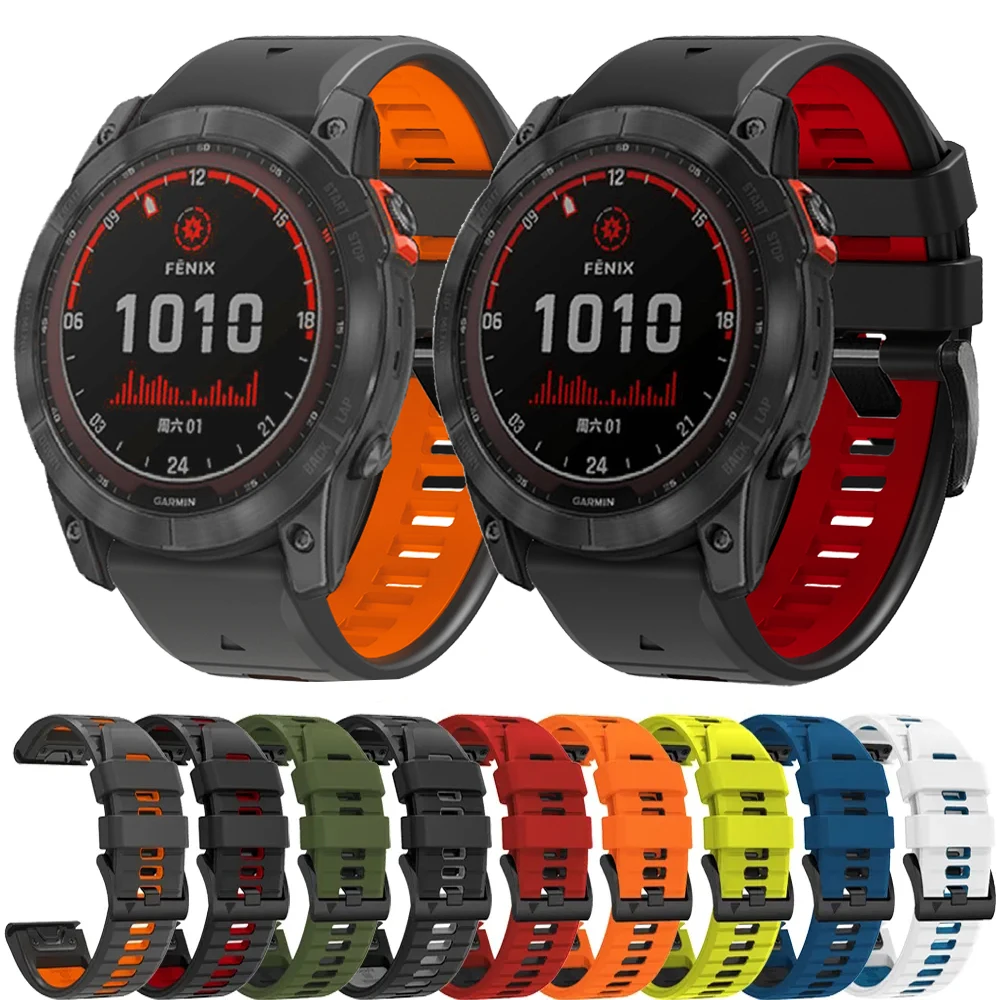 

Epix 2 Quick Release Silicone Strap For Garmin Forerunner 965 955 935 945 S62 S60 Instinct 2 Band 26mm 22mm Bracelet Wristbands