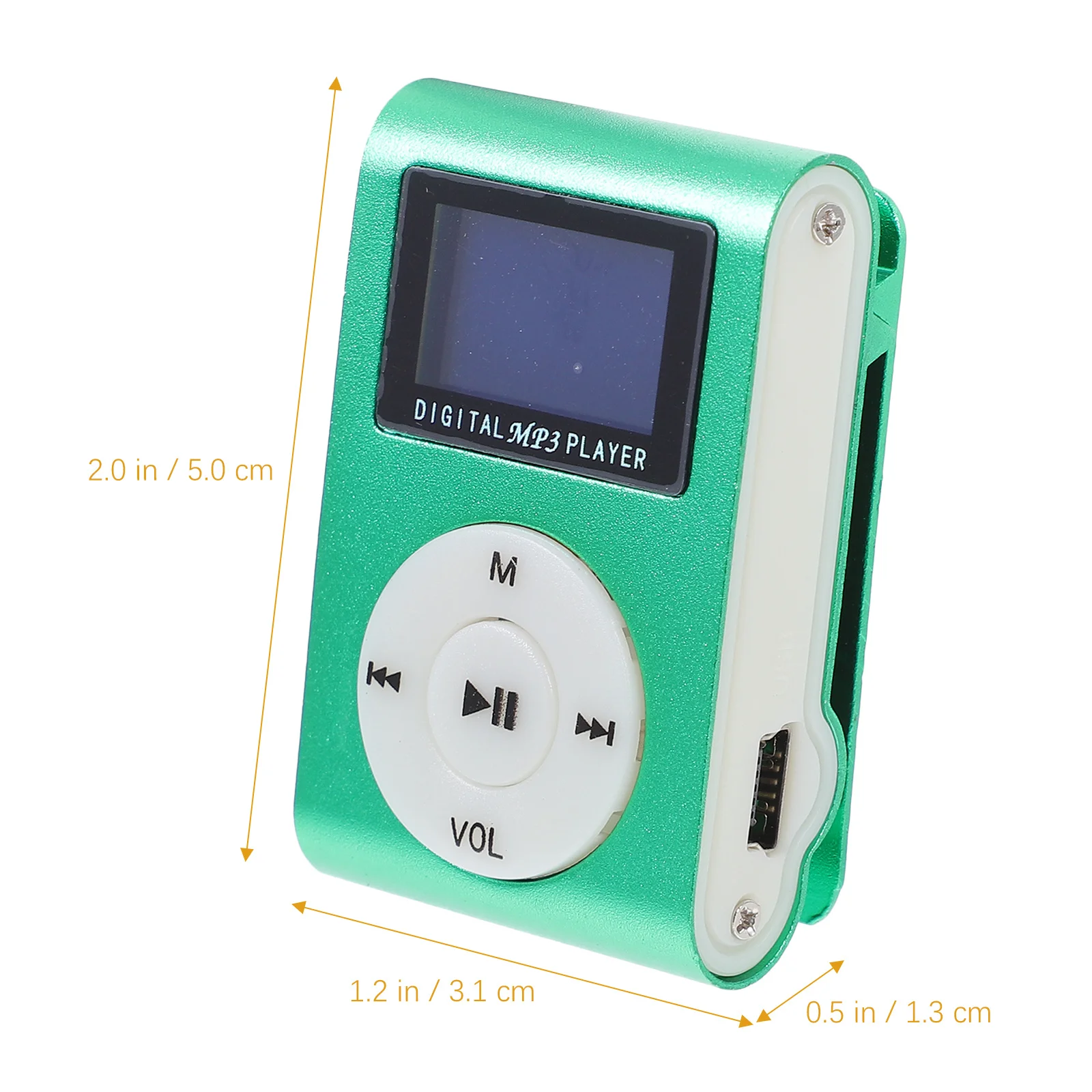 

Aluminum Alloy Mp3 Player 32Gb Lcd Usb Digital Music Player With Micro Slot For Portable Audio Playback Green