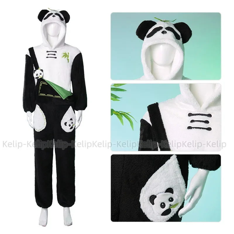 Game Love And Deepspace Xavier Cosplay Costume Seiya Rafayel Plush Pajamas Panda Uniform Christmas Party Outfits for Woman Man