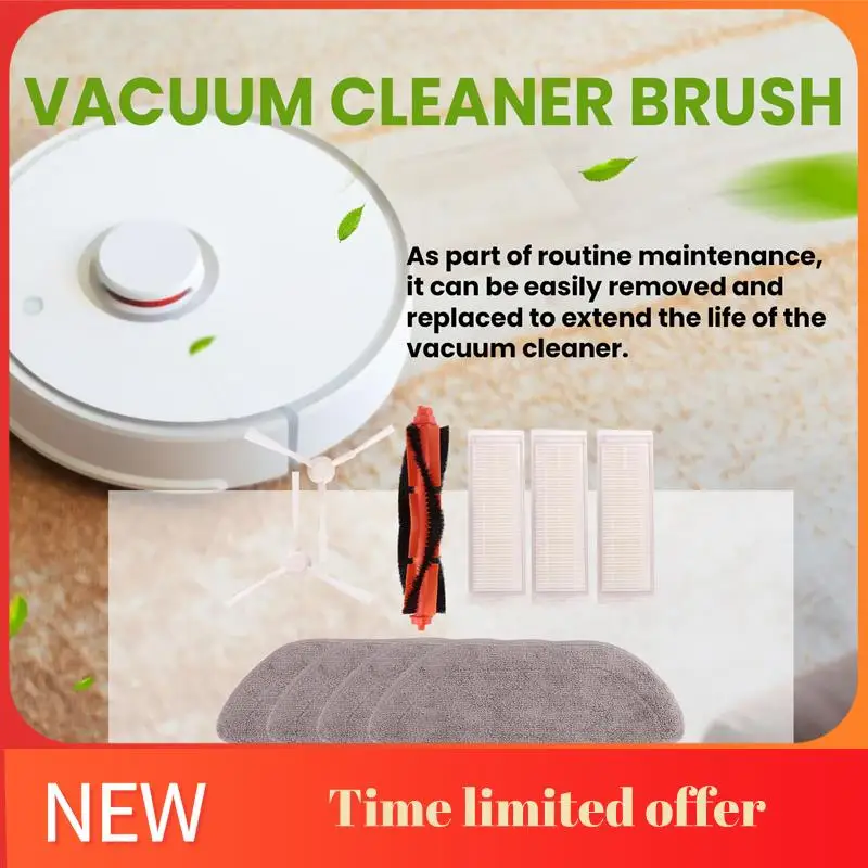 A006-Xiaomi Mi ロボット掃除機モッププロ P クリーニングロボット、モデル: STYTJ02YM、メインサイドブラシ + Hepa フィルター + モップクロス