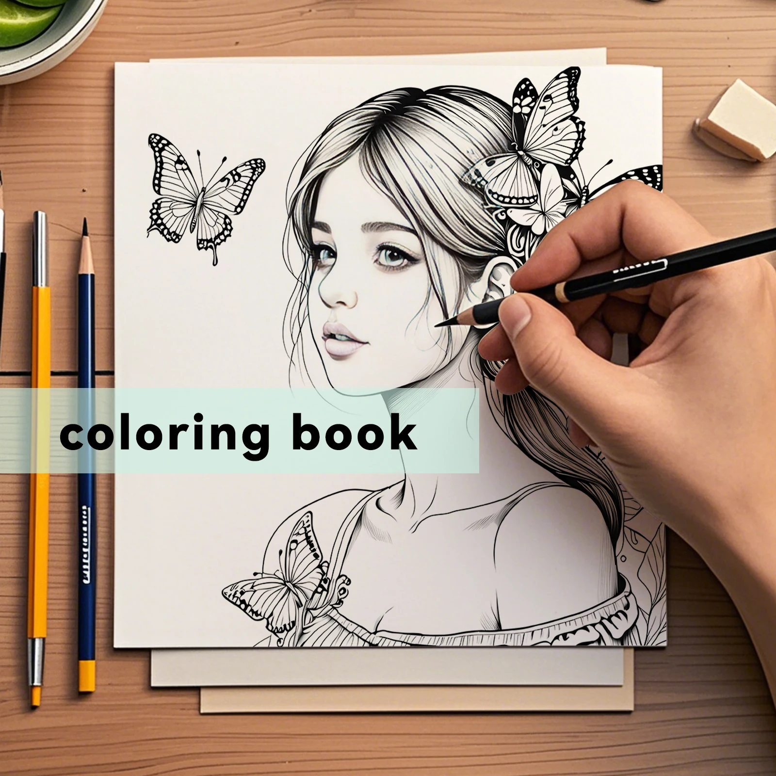 1pc Floral Fantasy Colouring Books for Teens and Adults 24 Pages DIY Gift Color Book for Relaxation and Creative Expression