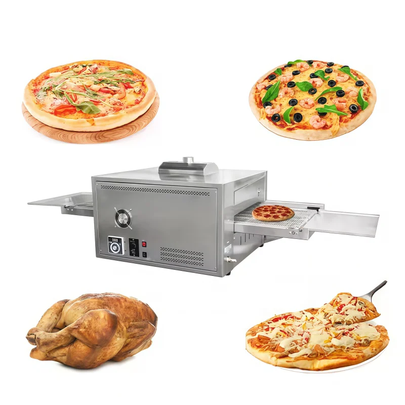 

18-дюймовая коммерческая автоматическая конвейерная печь для пиццы цепного типа (газ/электричество)